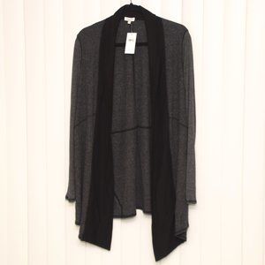 NWT Splendid Thermal Cardigan Size M Gray Black